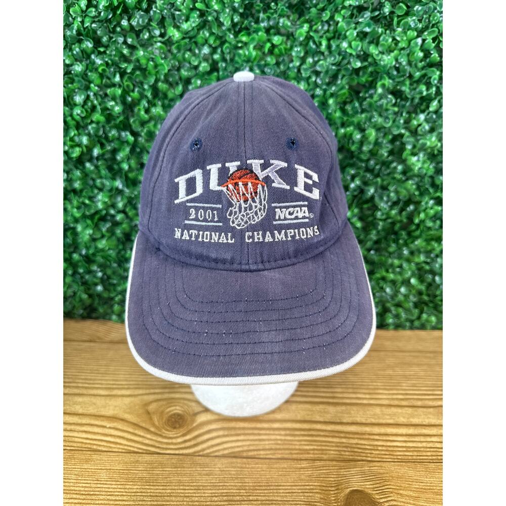 Vintage Duke Blue Devils 2001 Basketball National Champions Blue Snapback Hat